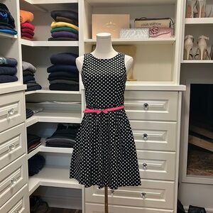 Black polka dot dress